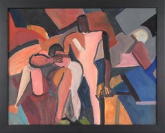 "Figure" 20th Century Figurative Expressionist Oil