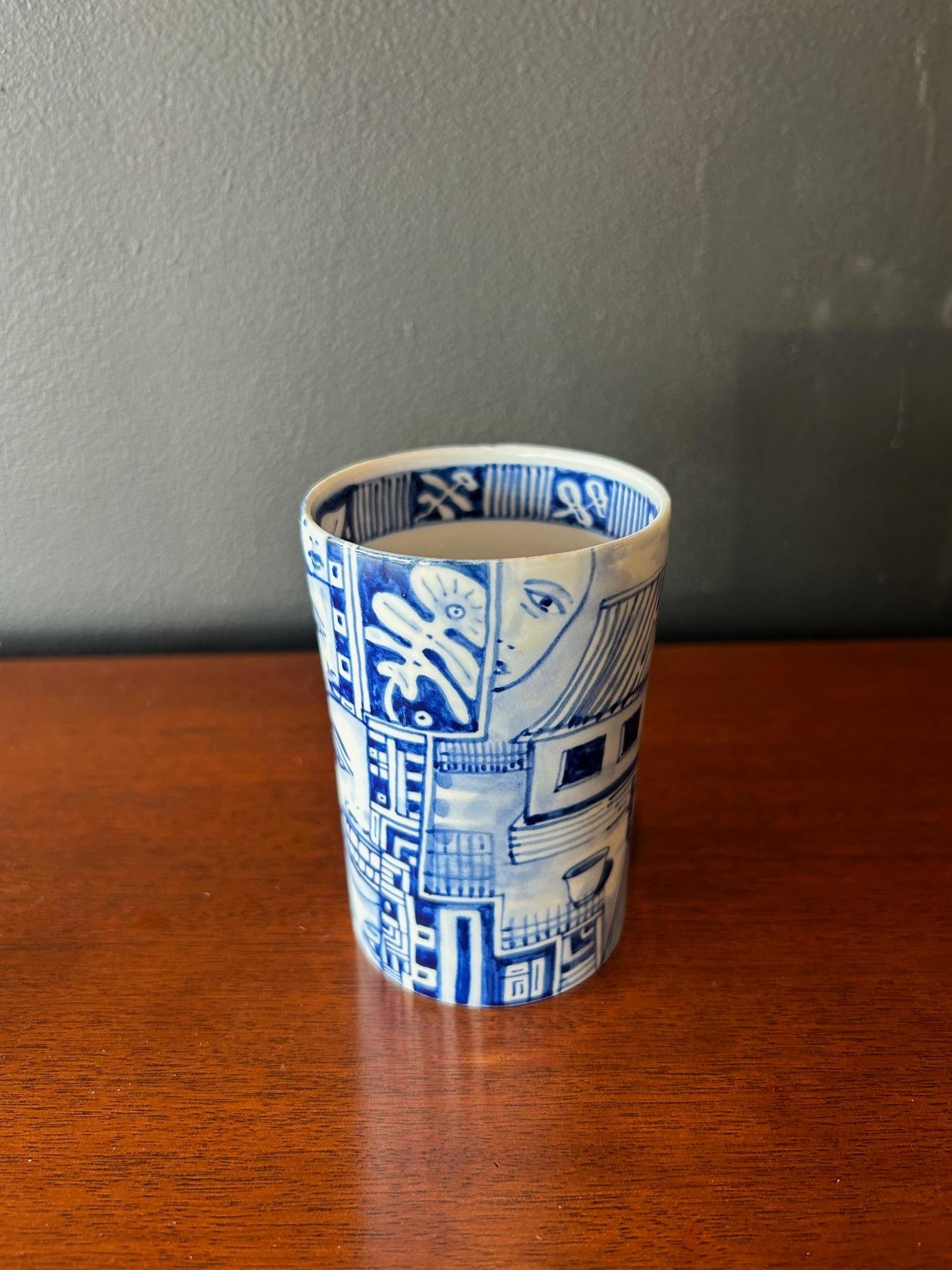 Porcelain Cup by Kurt Weiser  In Good Condition For Sale In Phoenix, AZ