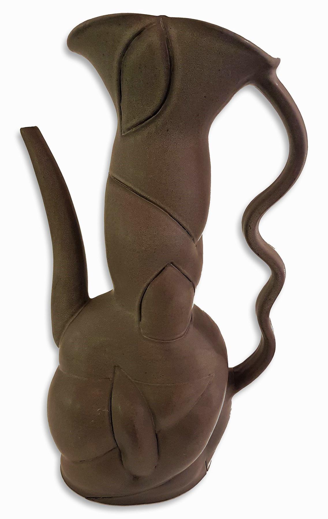 Untitled Pitcher - Black Abstract Sculpture by Chris Gustin