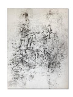 Ash Ceniza #1, (drawing, black and white, abstract, expressionist, ashes, pape