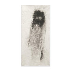 Ash Ceniza #14, (black and white, ashes, abstract expressionist, charcoal)