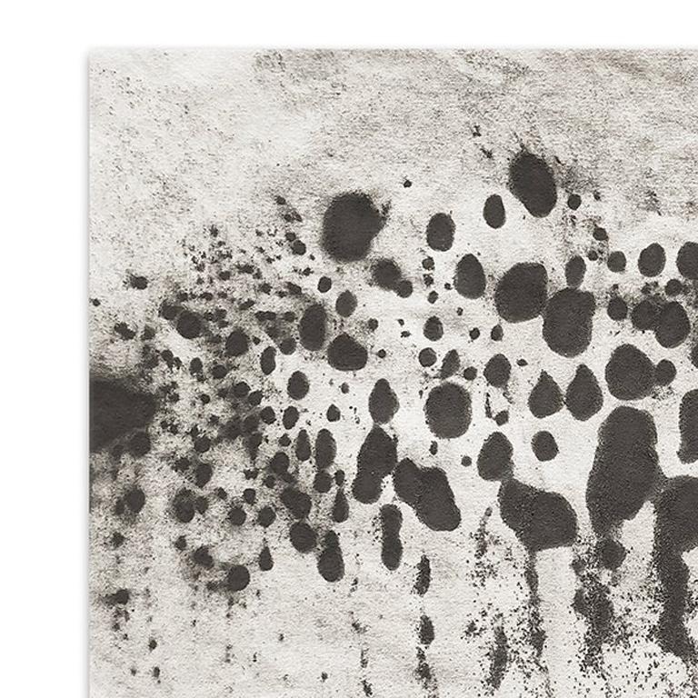 Ash Ceniza #5, drawing, black and white, abstract, expressionist, ashes, paper - Painting by Kurtis Brand