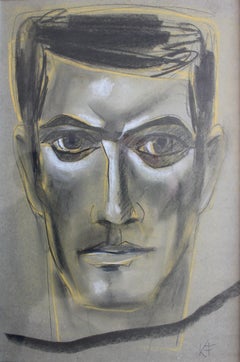 Vintage Portrait. Paper, pastel, 35.5x23 cm