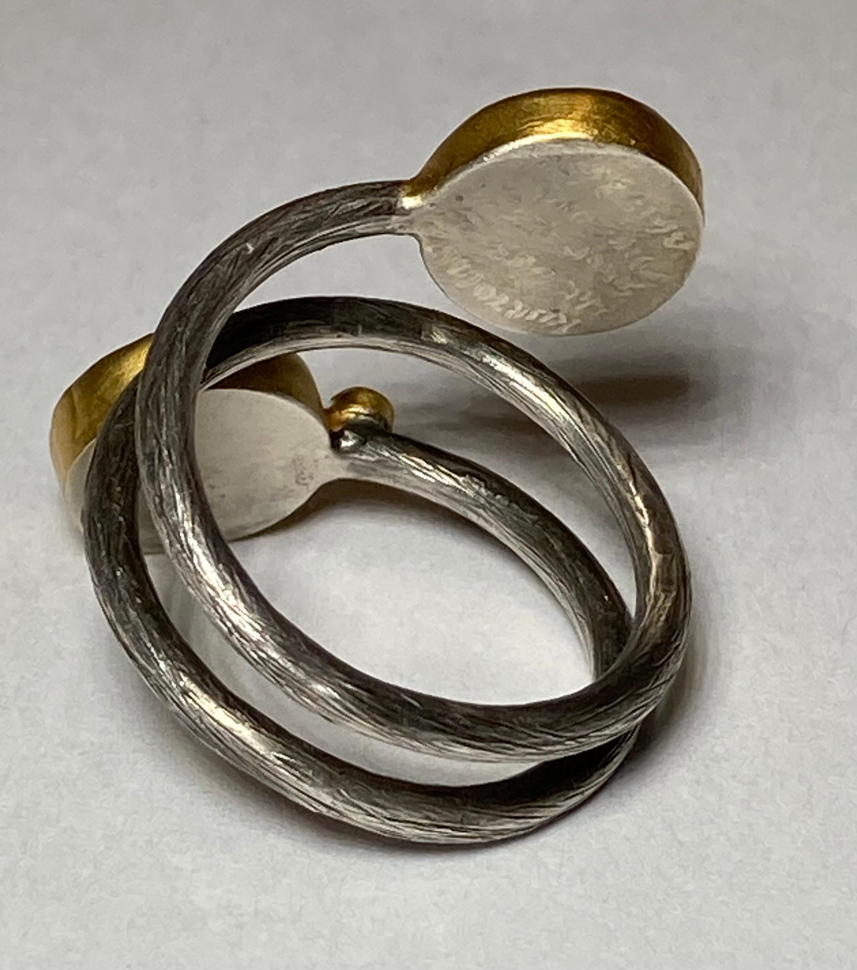 Byzantine Kurtulan 24 Karat and Sterling Silver Carnelian Intaglio Ring For Sale