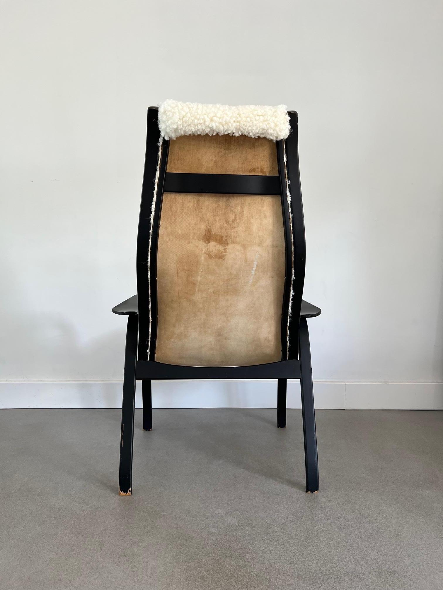 Mid-Century Modern Kurva Lounge Chair by Yngve Ekstrom 50's For Sale