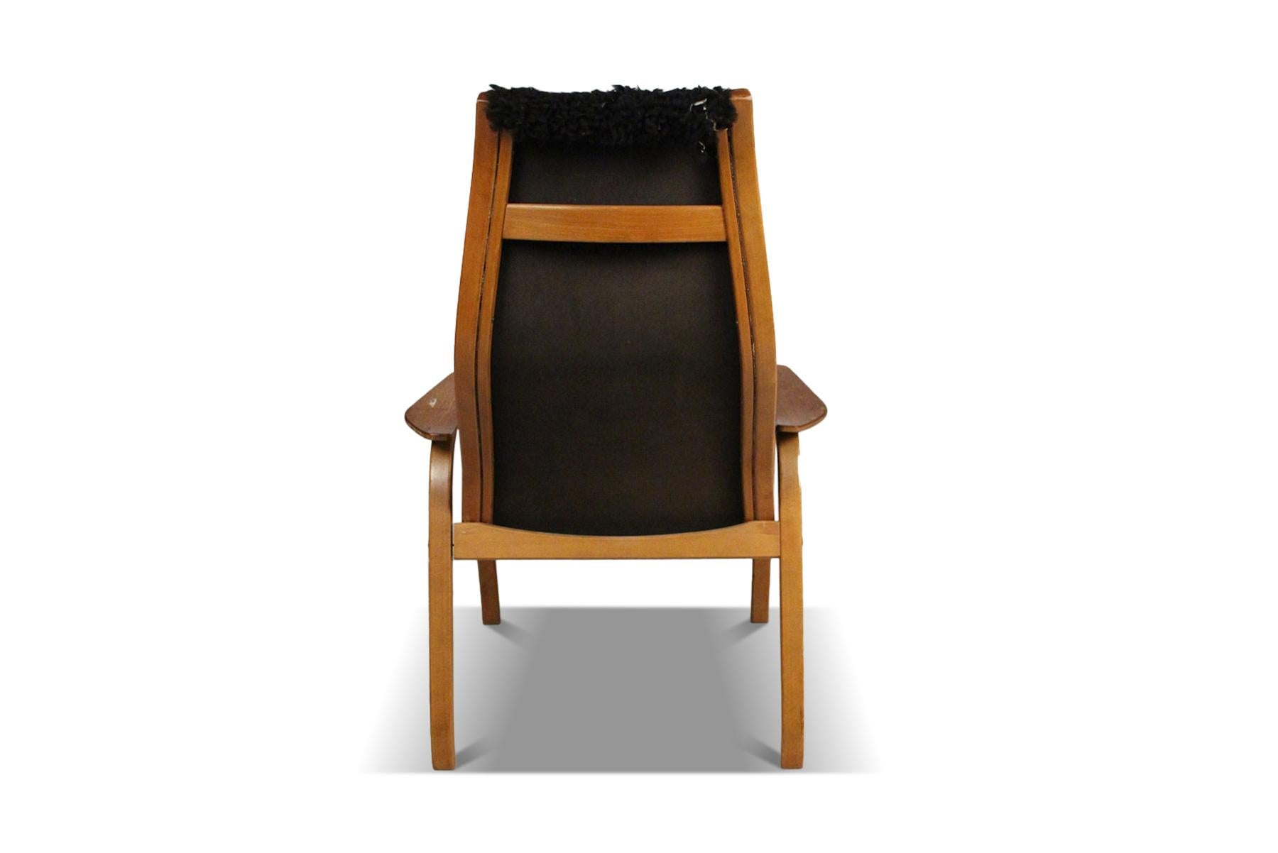 Mid-Century Modern Kurvan Model Highback Lounge Chair by Yngve Ekström