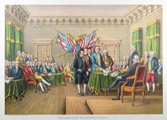 "Declaration of Independence" original lithograph Philadelphia July 4th 1776