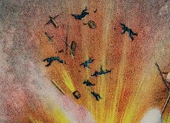 "Destrucción del acorazado estadounidense Maine en el puerto de La Habana", por Kurz & Allison.