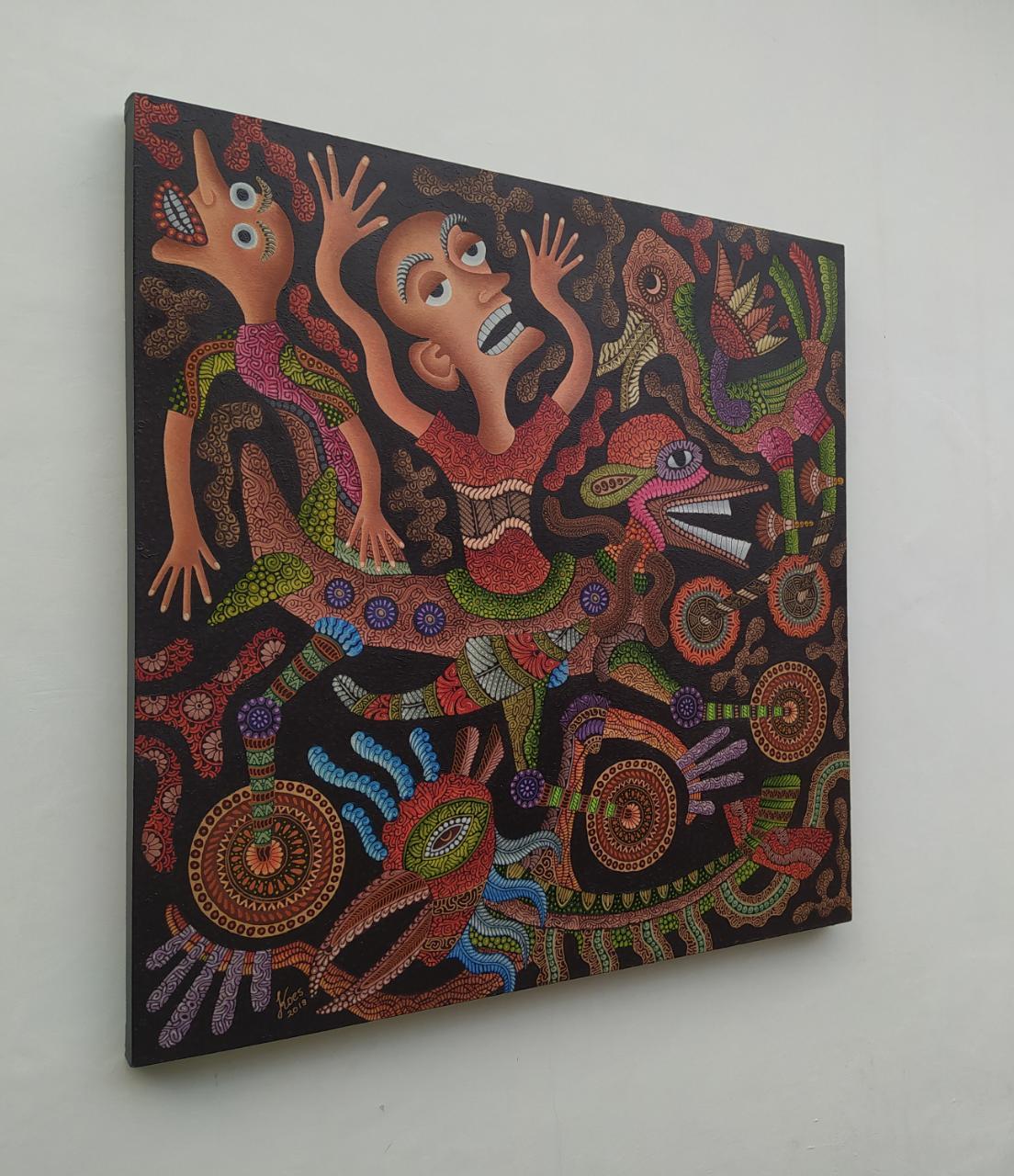 Indonesische zeitgenössische indonesische Kunst von Kusbudiyanto – „Traum zum Fliegen“ im Angebot 2