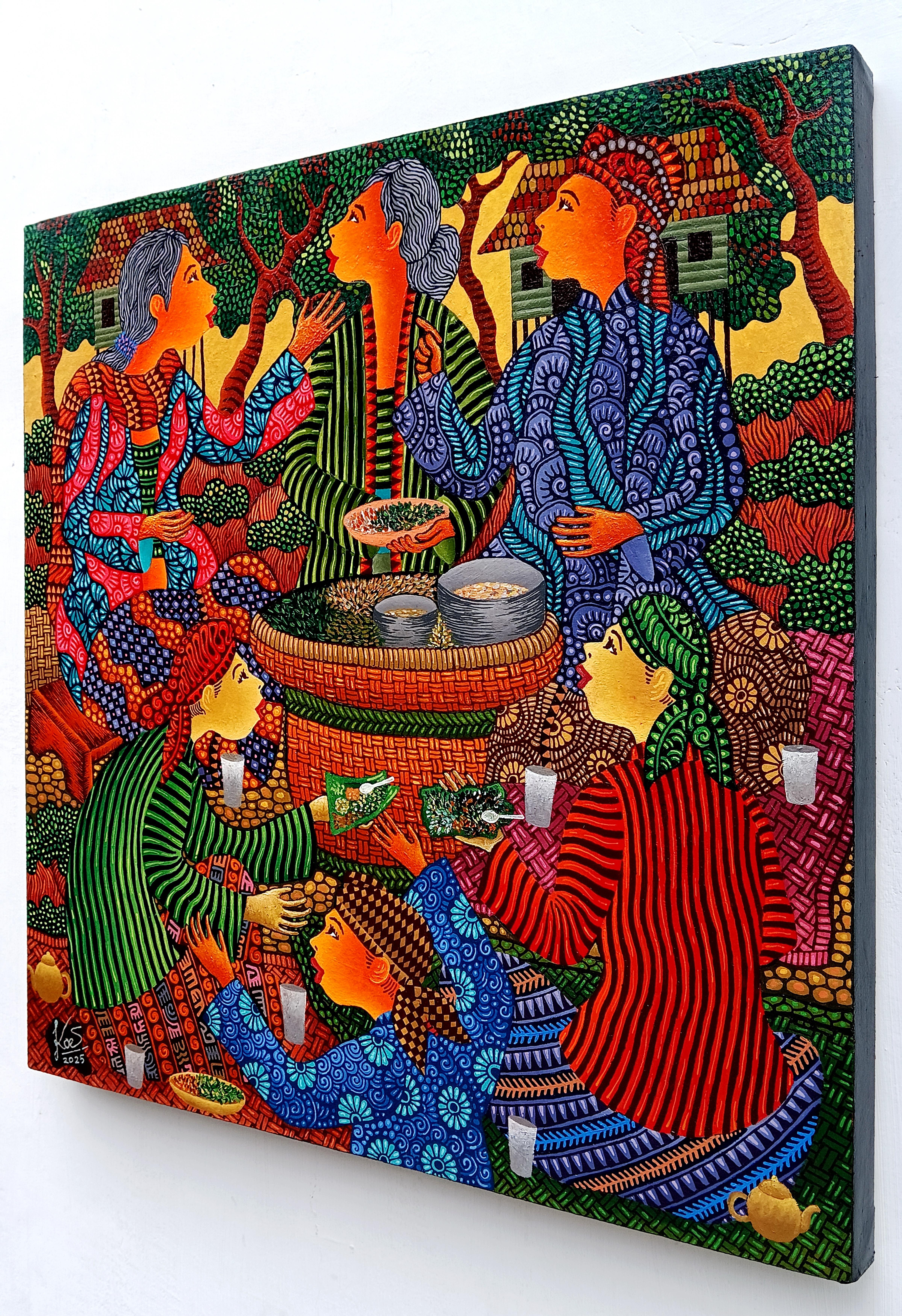 Art contemporain indonésien de Kusbudiyanto - Bakul Pecel en vente 3