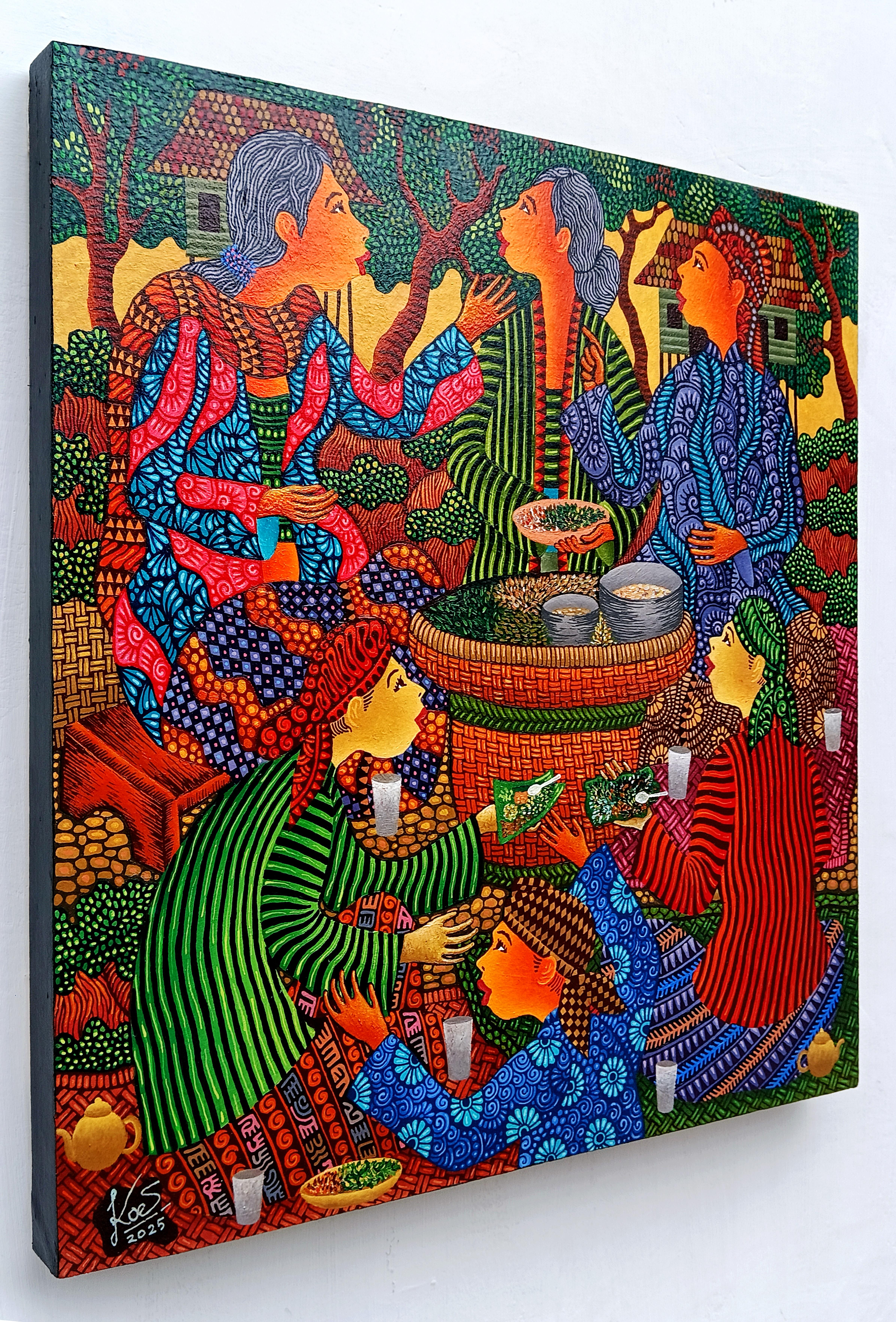 Art contemporain indonésien de Kusbudiyanto - Bakul Pecel en vente 4