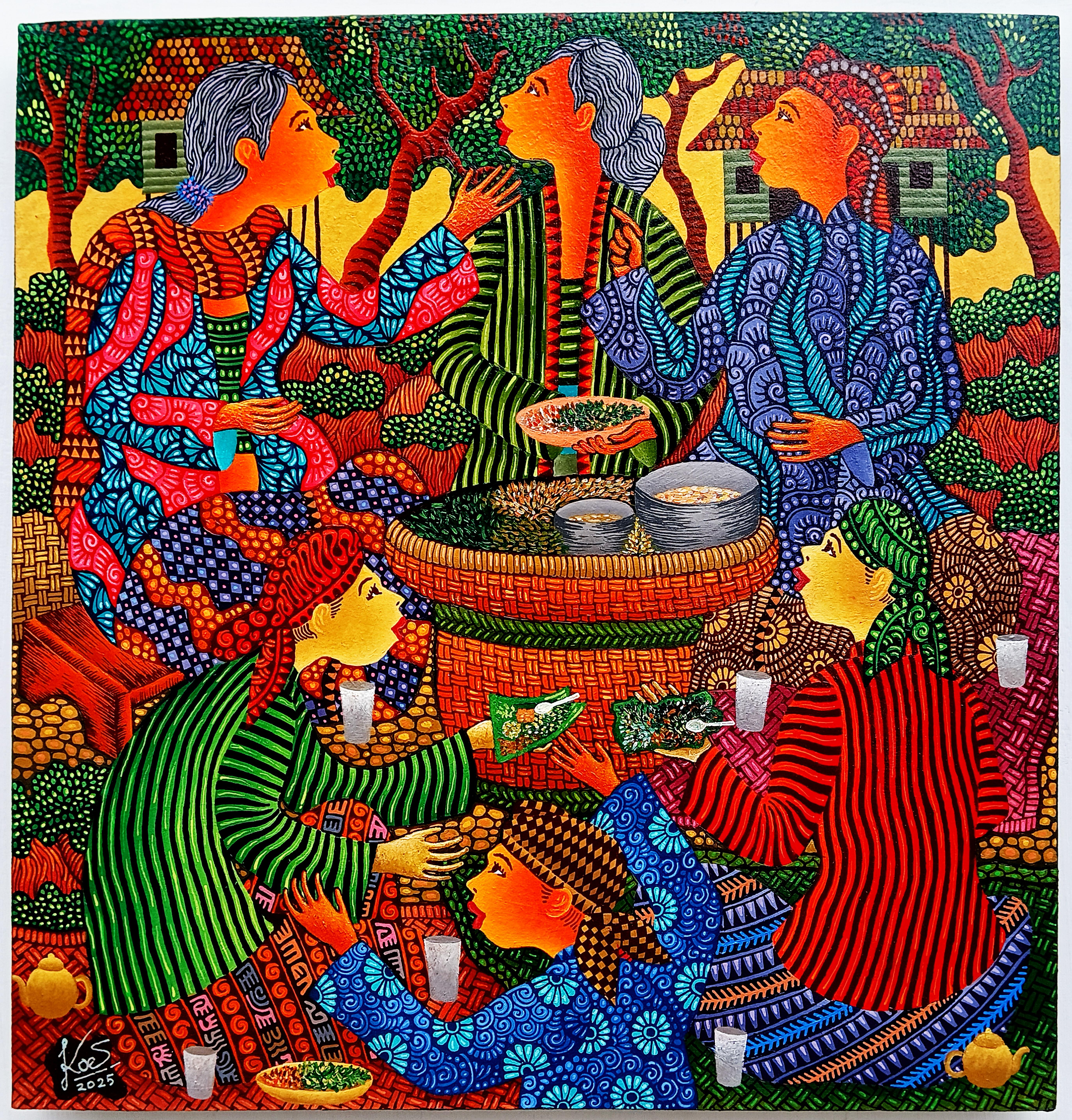 Acrylique sur toile

La danse Barongan est une forme d'art régionale du centre de Java. Cette danse barongan est très célèbre parmi les gens, elle reflète les caractéristiques de la simplicité, de l'énergie, de la compacité, du courage et de la
