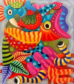 Art contemporain indonésien de Kusbudiyanto - « Bird and Friends »