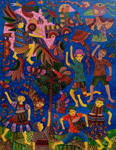 Indonesische zeitgenössische Kunst von Kusbudiyanto – Happy Day 