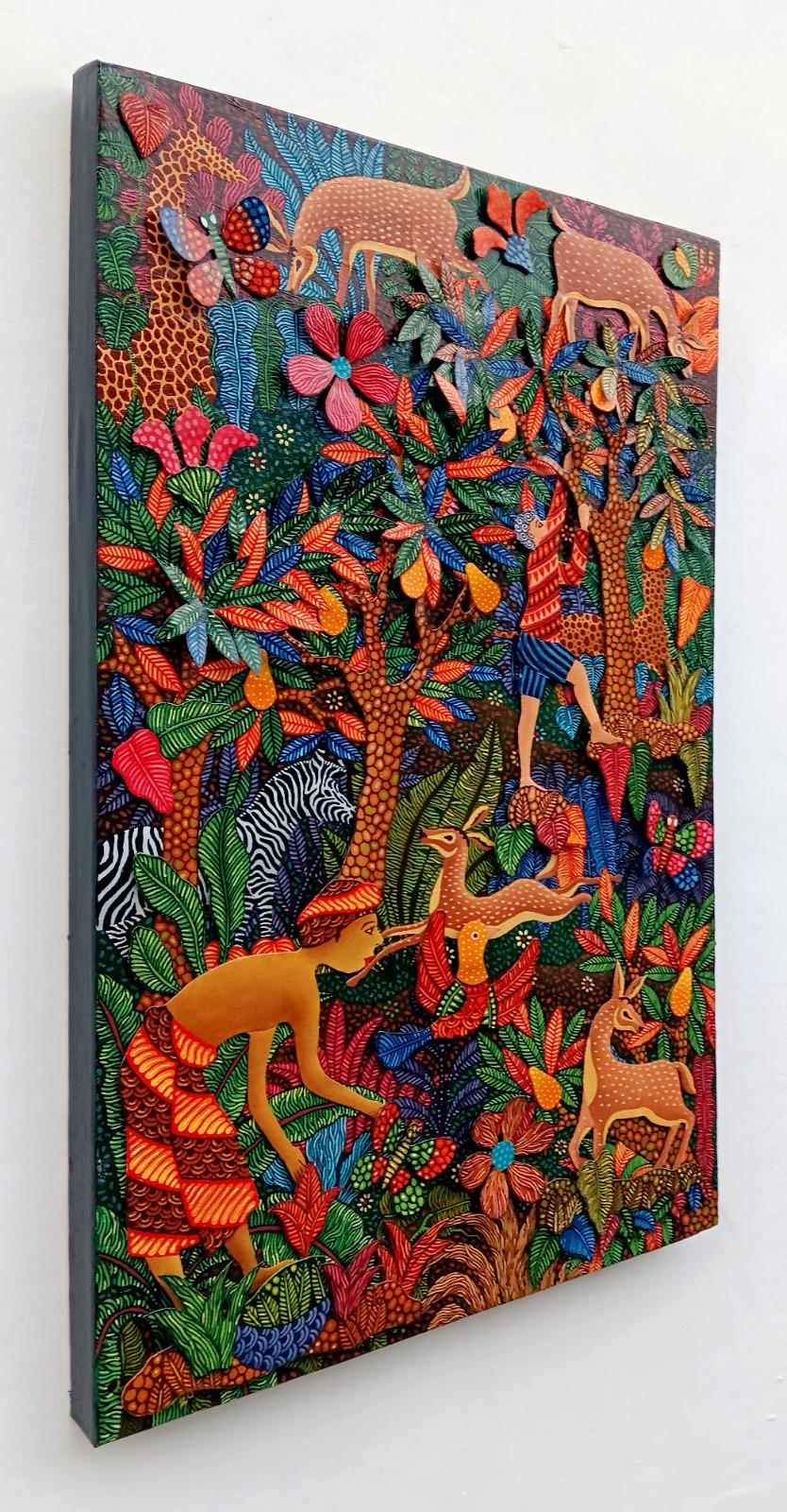 Zeitgenössische indonesische Kunst von Kusbudiyanto - Jagawana, Forest Ranger im Angebot 10