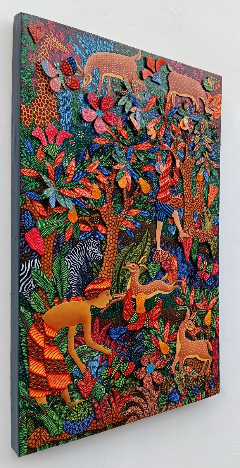 Art indonésien Contemporary Art by Kusbudiyanto - Jagawana, Forest Ranger en vente 11