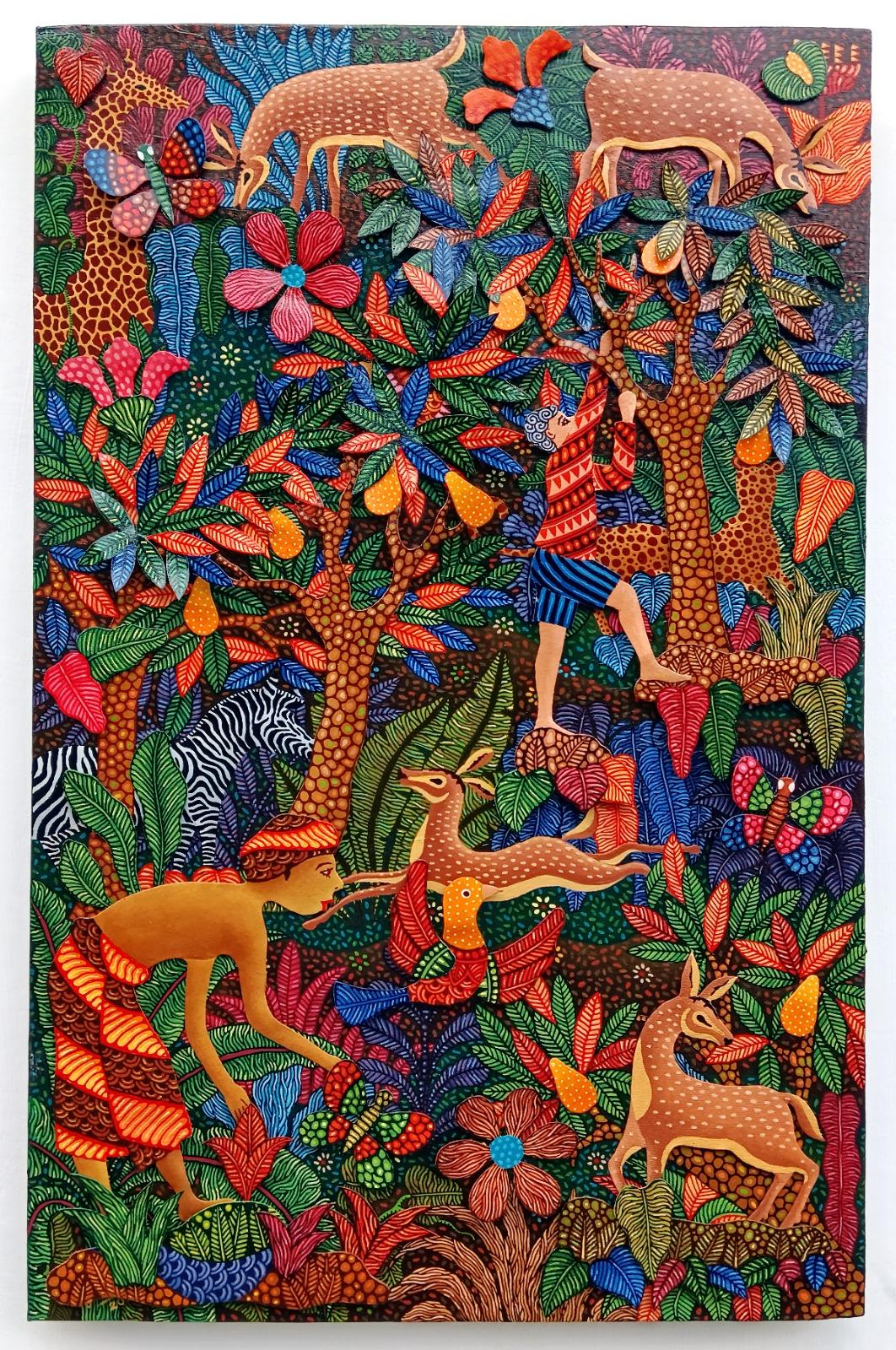 Zeitgenössische indonesische Kunst von Kusbudiyanto - Jagawana, Forest Ranger im Angebot 2