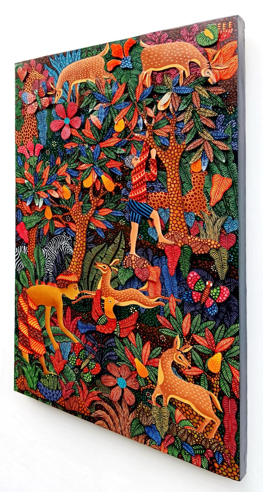 Zeitgenössische indonesische Kunst von Kusbudiyanto - Jagawana, Forest Ranger im Angebot 3