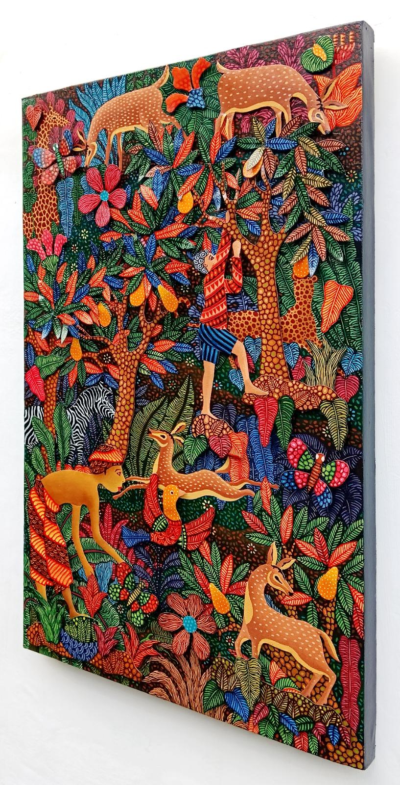 Zeitgenössische indonesische Kunst von Kusbudiyanto - Jagawana, Forest Ranger im Angebot 4