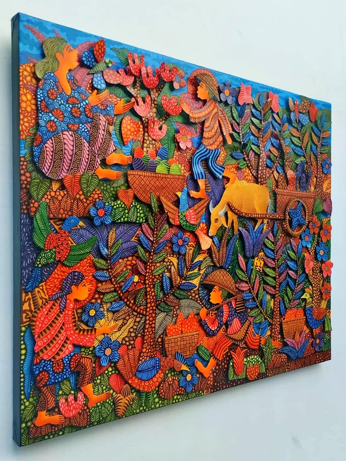 Art contemporain indonésien de Kusbudiyanto - La vie au village en vente 5