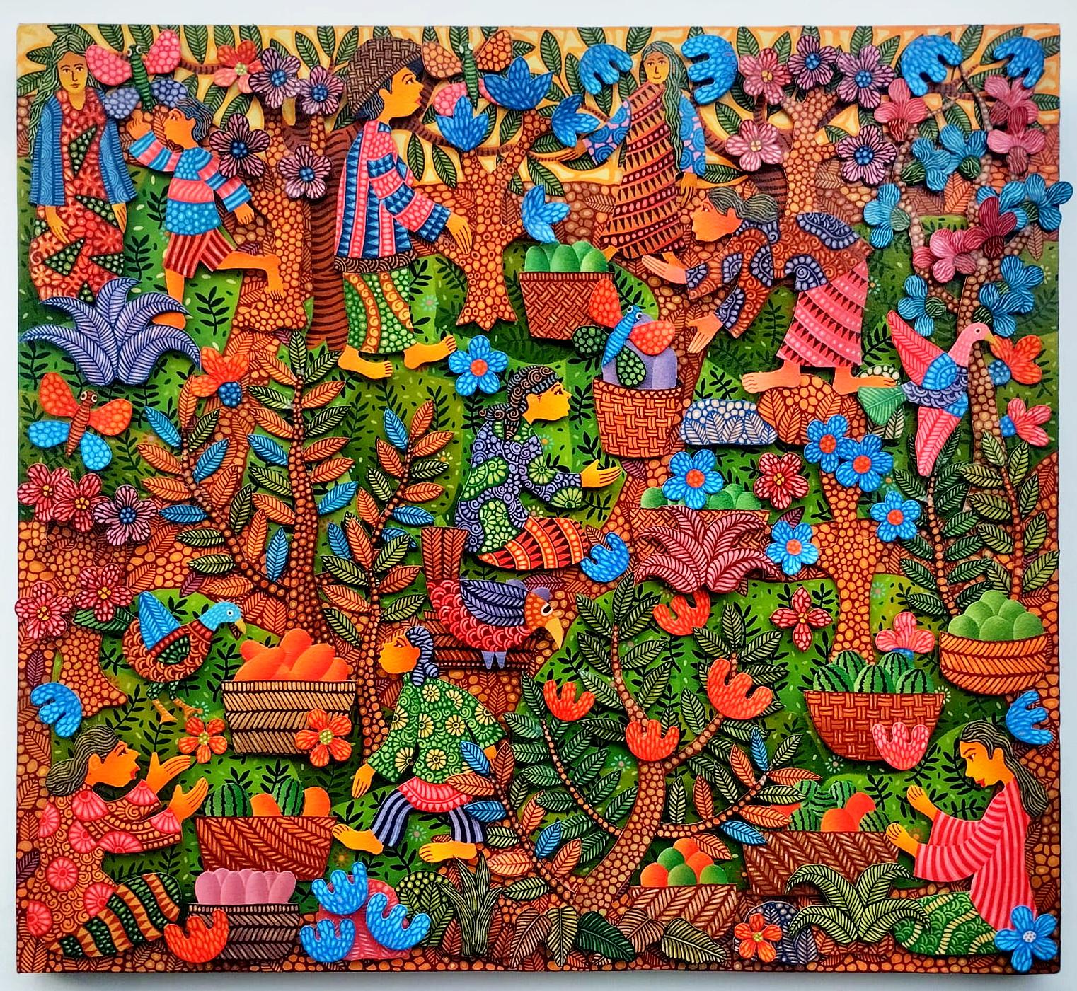 Arte contemporanea indonesiana di Kusbudiyanto - Attività mattutine alla Traditio in vendita 10