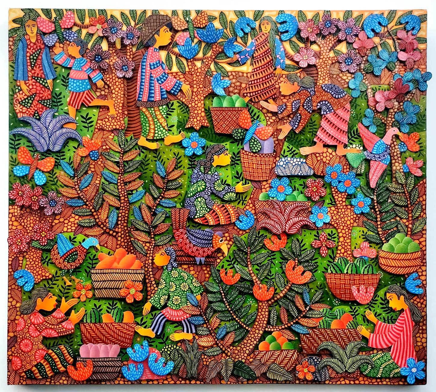 Arte contemporanea indonesiana di Kusbudiyanto - Attività mattutine alla Traditio in vendita 11
