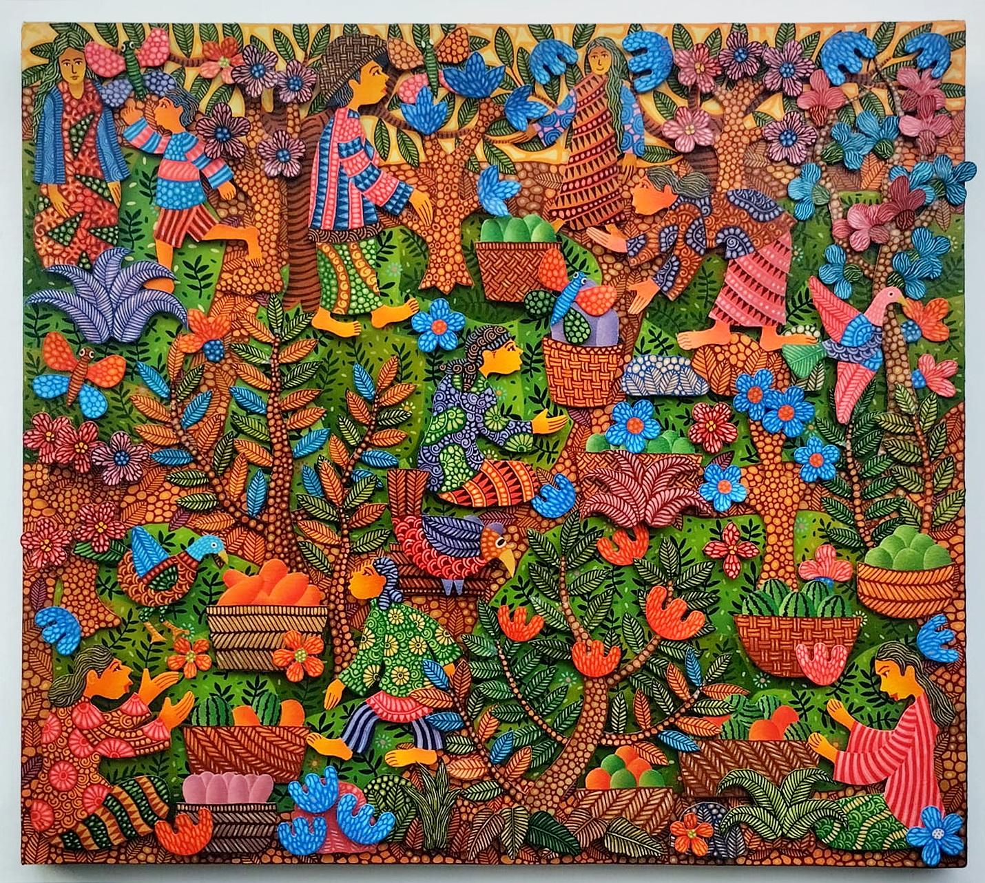 Arte contemporanea indonesiana di Kusbudiyanto - Attività mattutine alla Traditio in vendita 12