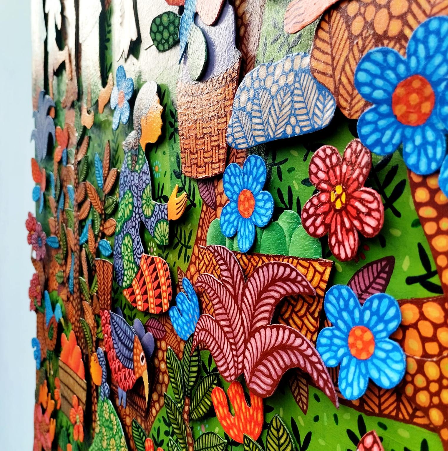 Arte contemporanea indonesiana di Kusbudiyanto - Attività mattutine alla Traditio in vendita 17
