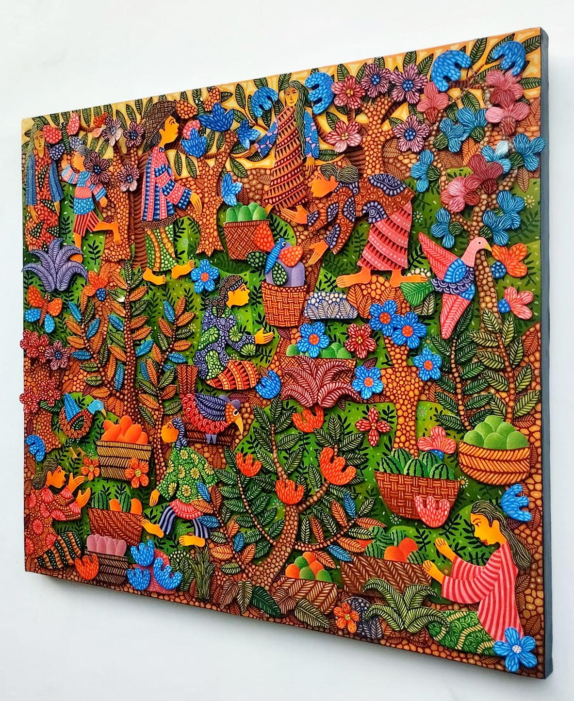 Arte contemporanea indonesiana di Kusbudiyanto - Attività mattutine alla Traditio in vendita 18