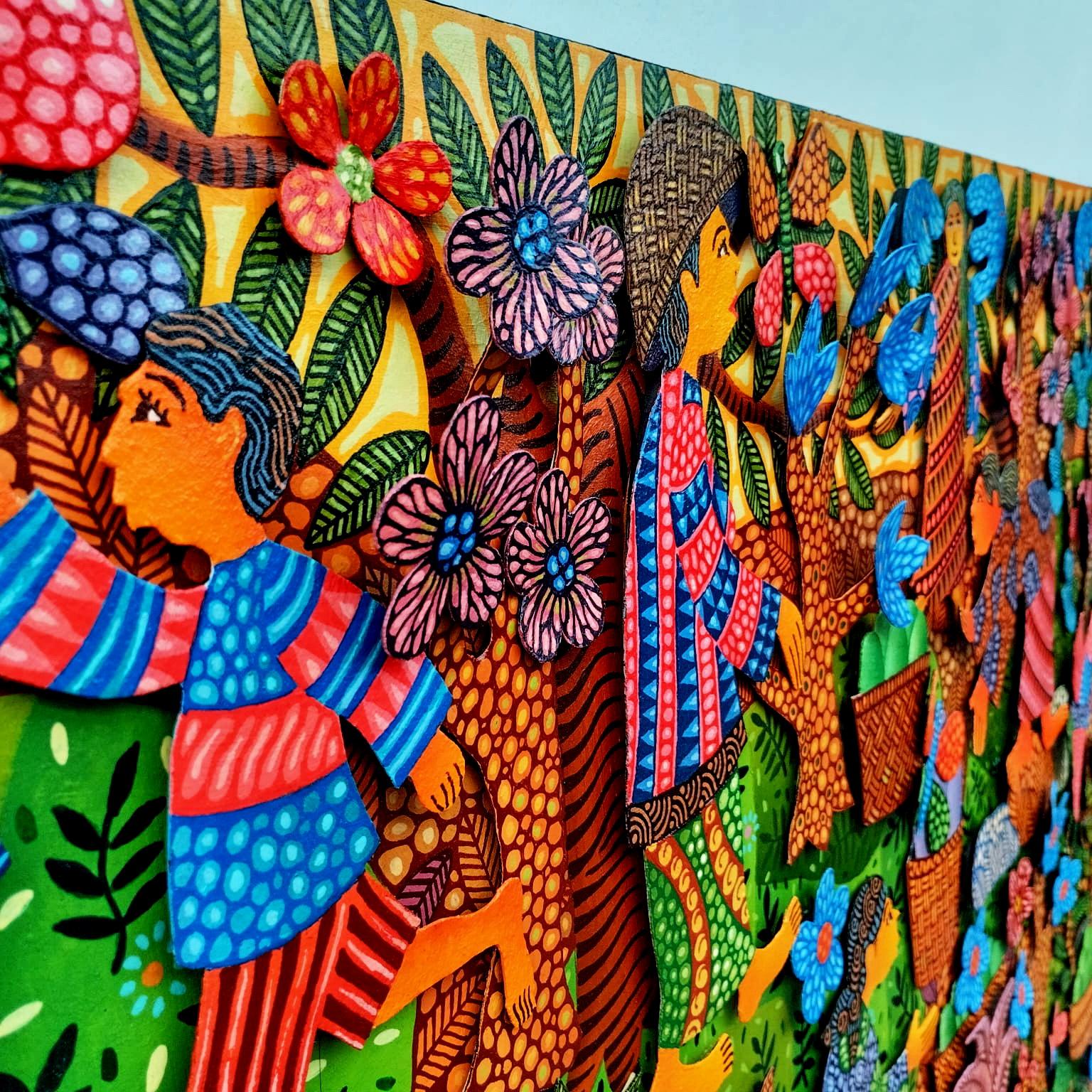 Arte contemporanea indonesiana di Kusbudiyanto - Attività mattutine alla Traditio in vendita 2
