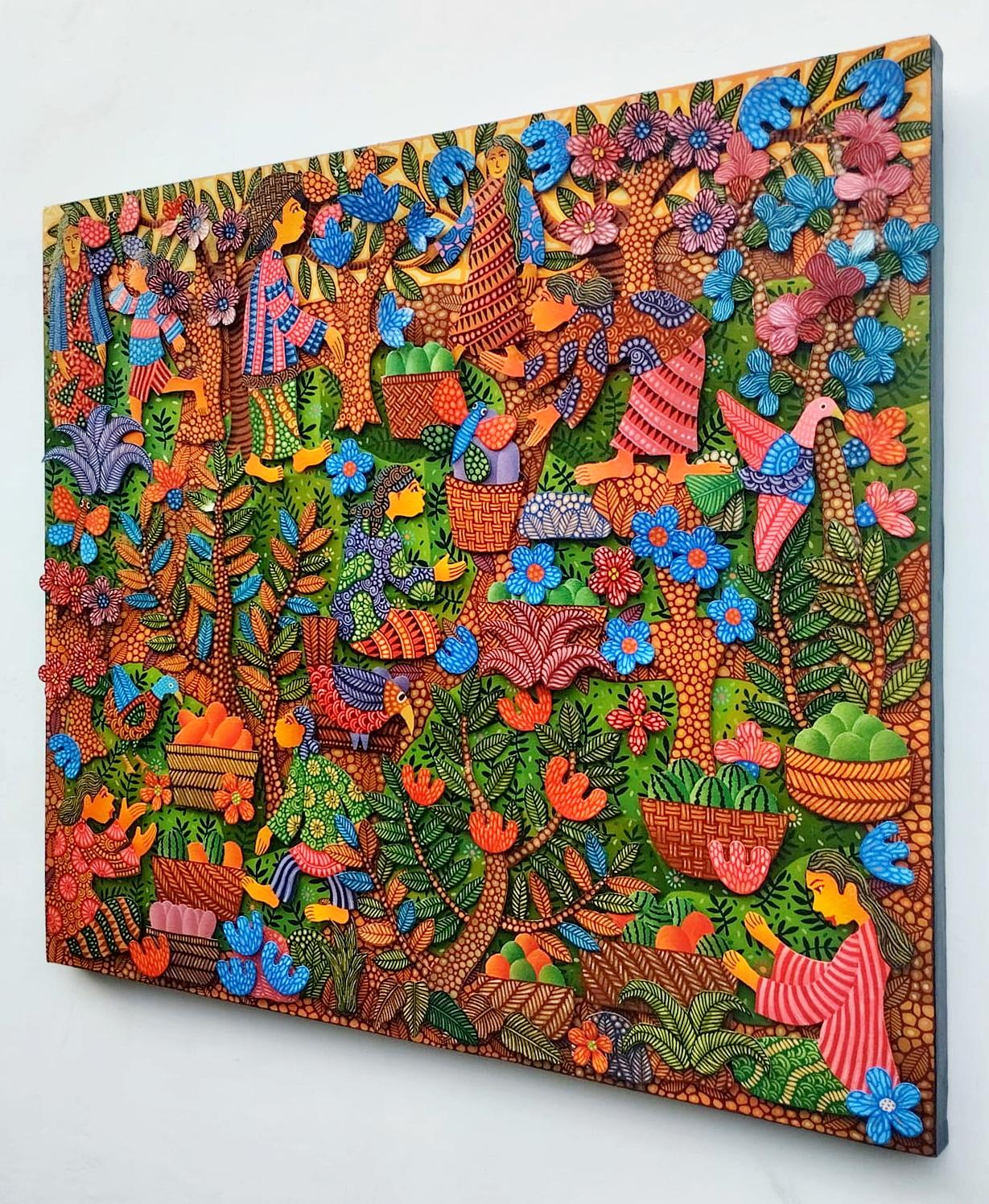 Arte contemporanea indonesiana di Kusbudiyanto - Attività mattutine alla Traditio in vendita 8