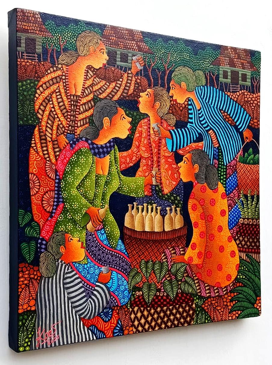Art contemporain indonésien par Kusbudiyanto - Penjual Jamu Gendong en vente 1