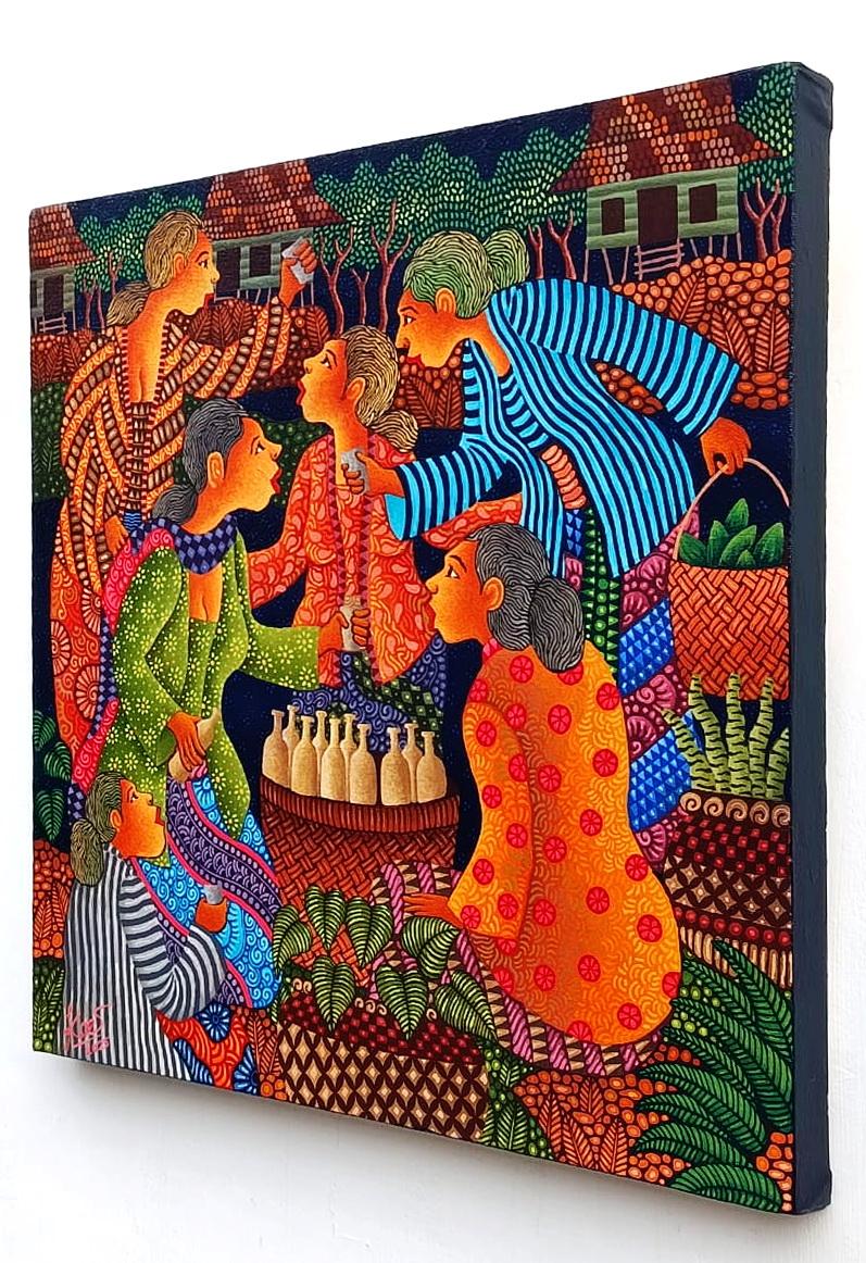 Art contemporain indonésien par Kusbudiyanto - Penjual Jamu Gendong en vente 2