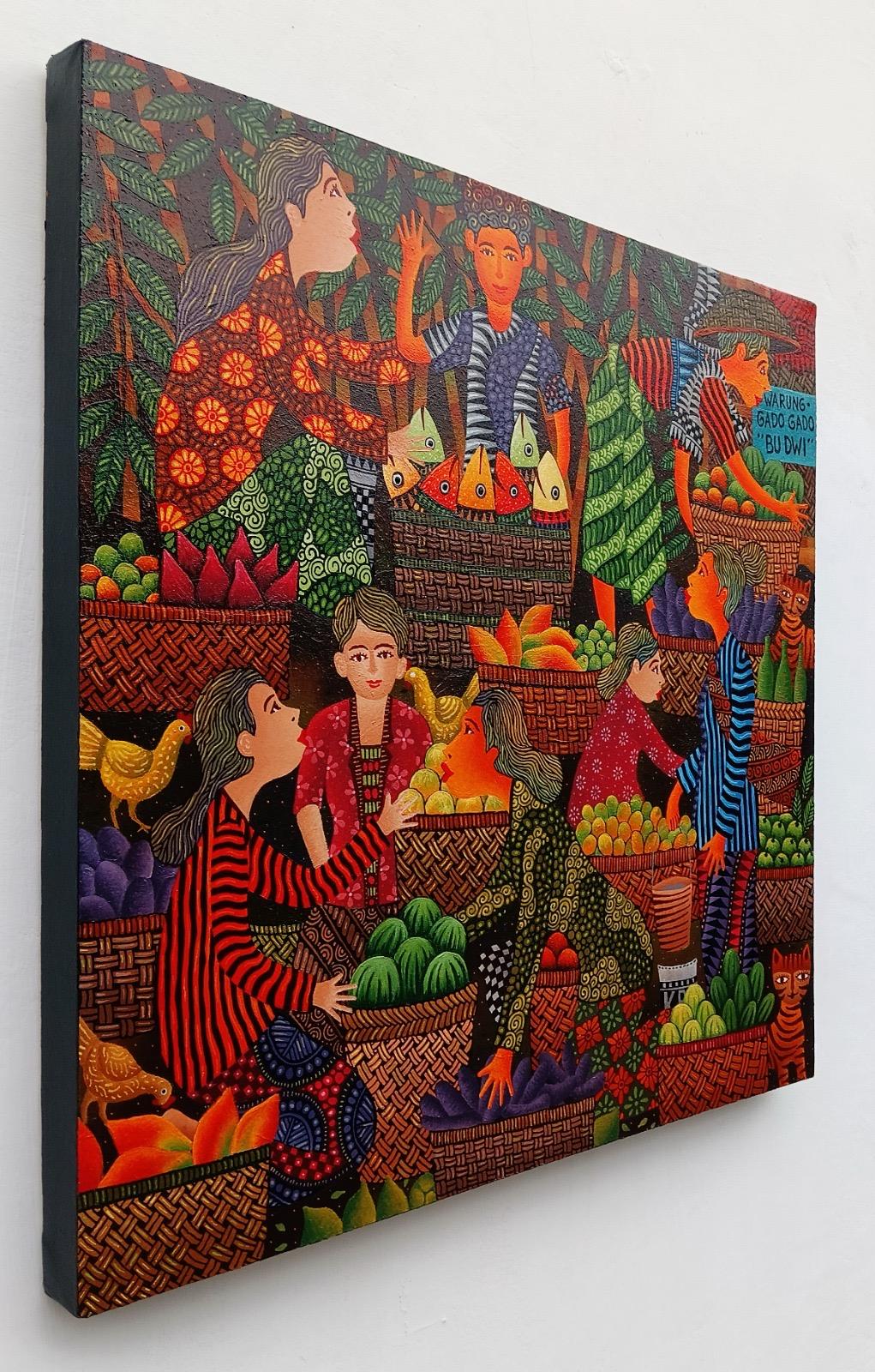 Indonesian Contemporary Art by Kusbudiyanto - Traditional Market For Sale 8