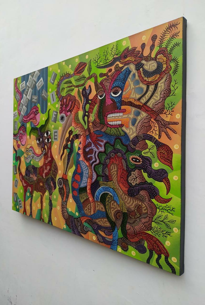 Indonesian Contemporary Art by Kusbudiyanto - Real Relation  For Sale 1