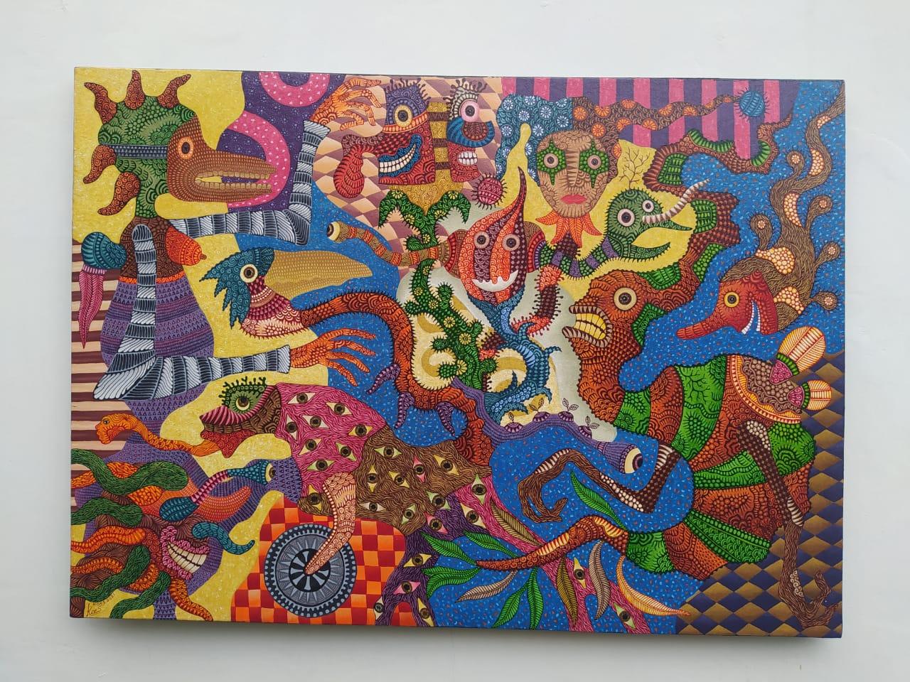 Indonesian Contemporary Art by Kusbudiyanto - Seribu Mata For Sale 9