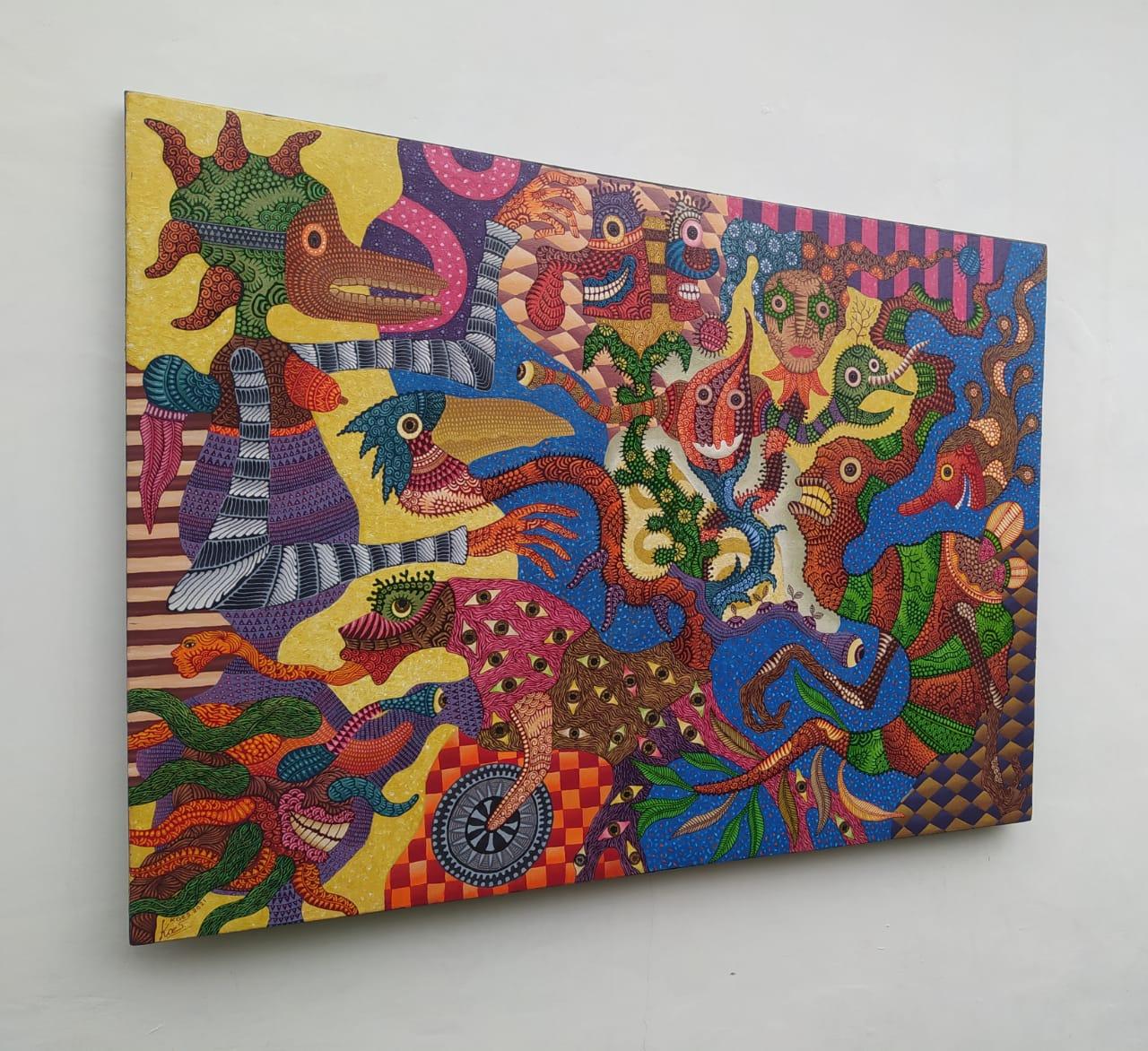 Indonesian Contemporary Art by Kusbudiyanto - Seribu Mata For Sale 1