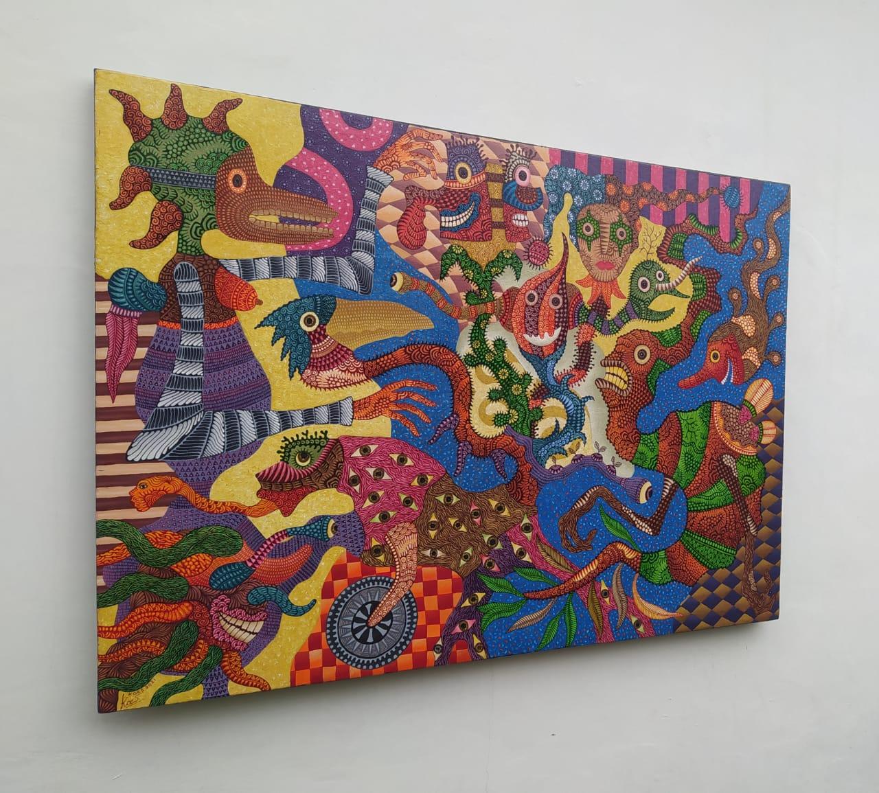 Indonesian Contemporary Art by Kusbudiyanto - Seribu Mata For Sale 2
