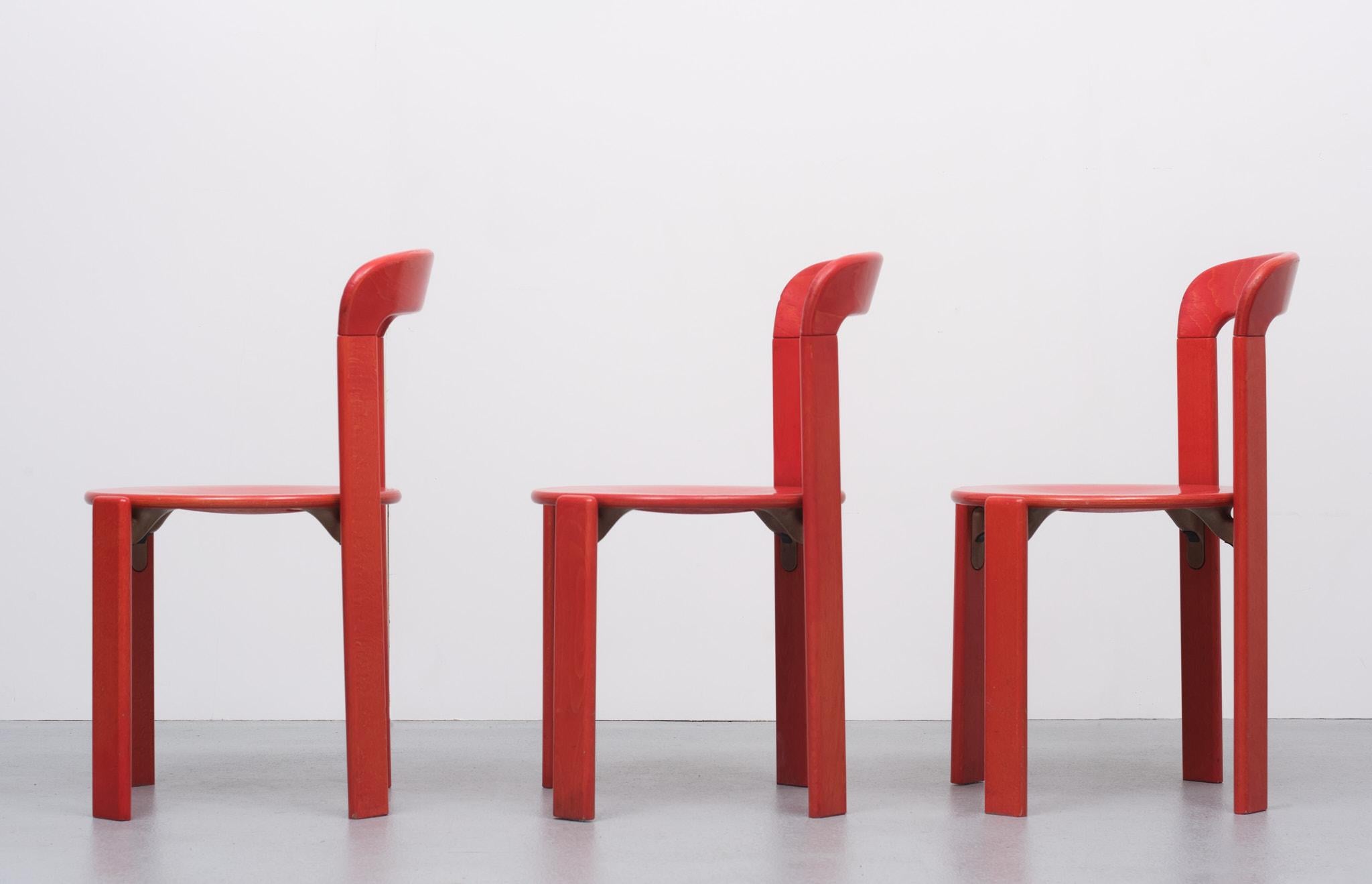 German Kusch & Co Stackable Post Modern Chairs Bruna Rey, 1970s