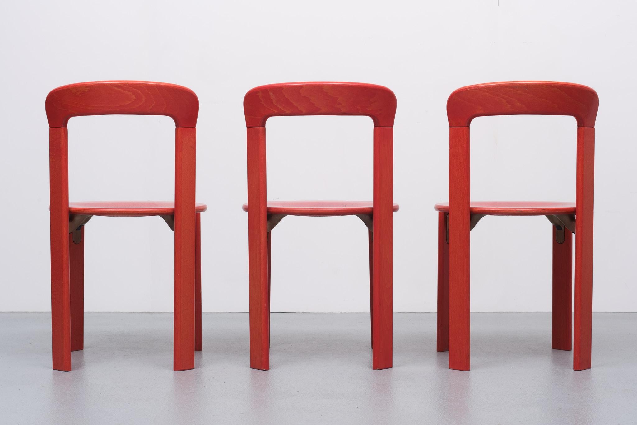 Kusch & Co Stackable Post Modern Chairs Bruna Rey, 1970s In Good Condition In Den Haag, NL