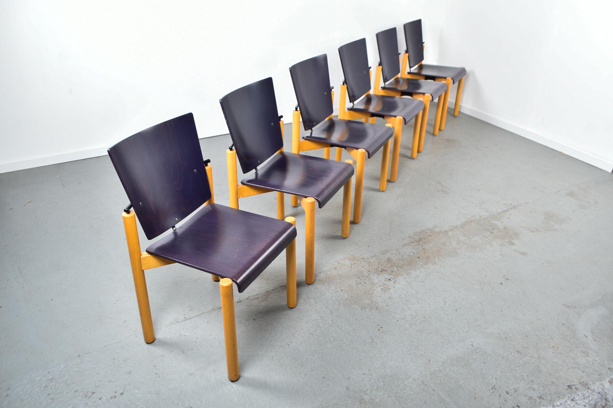 Late 20th Century Kusch+Co Model 2400 chairs set of 6