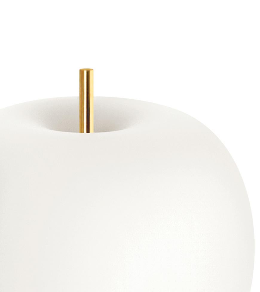 Contemporary 'Kushi Mobile' Opaline Glass and Brass Portable Table Lamp for KDLN For Sale