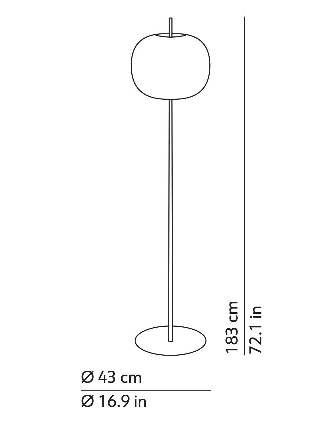 'Kushi XL' Opaline Glass and Copper Floor Lamp for Kdln In New Condition For Sale In Glendale, CA