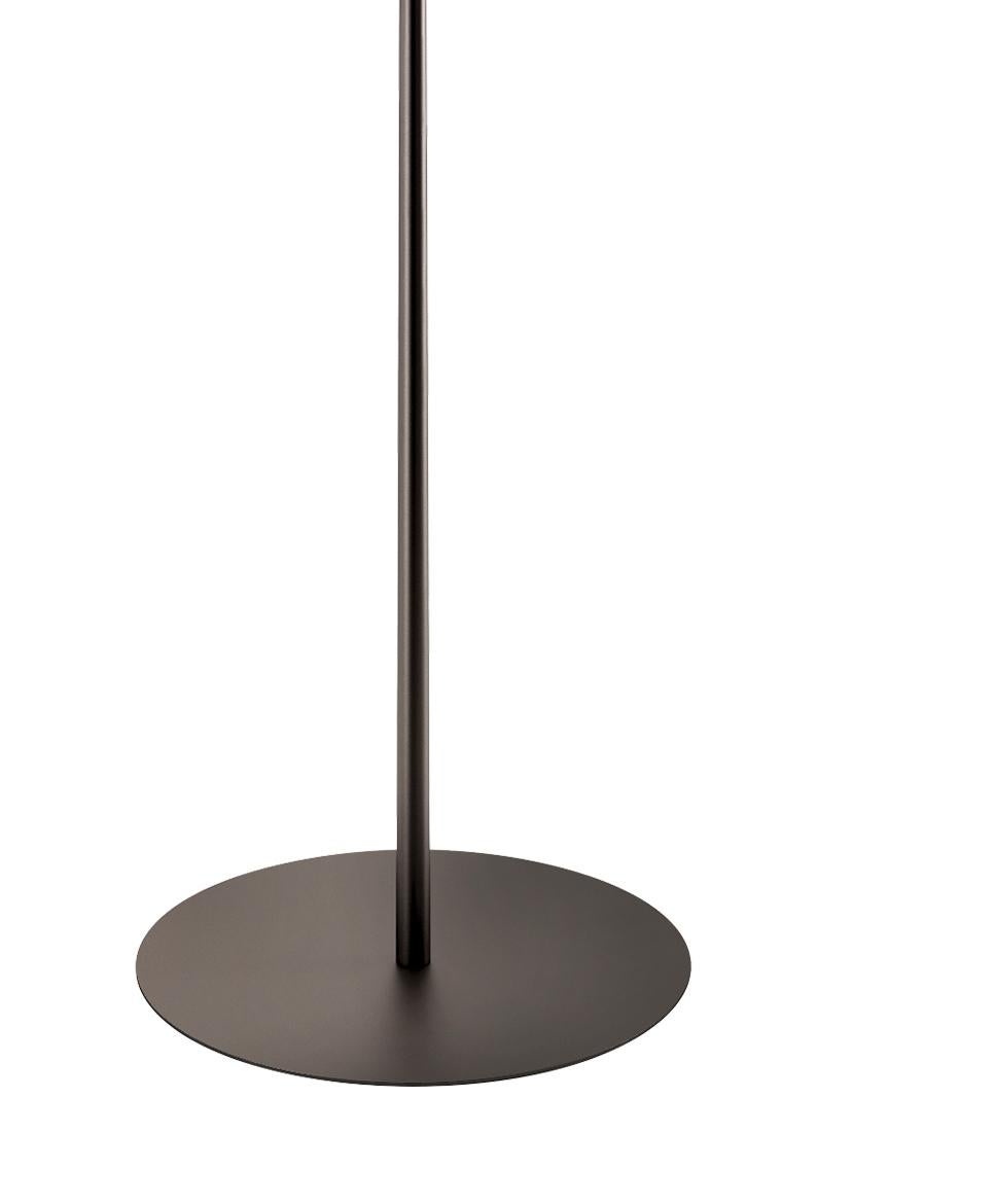 Italian 'Kushi XL' Opaline Glass and Metal Floor Lamp for KDLN in Black For Sale