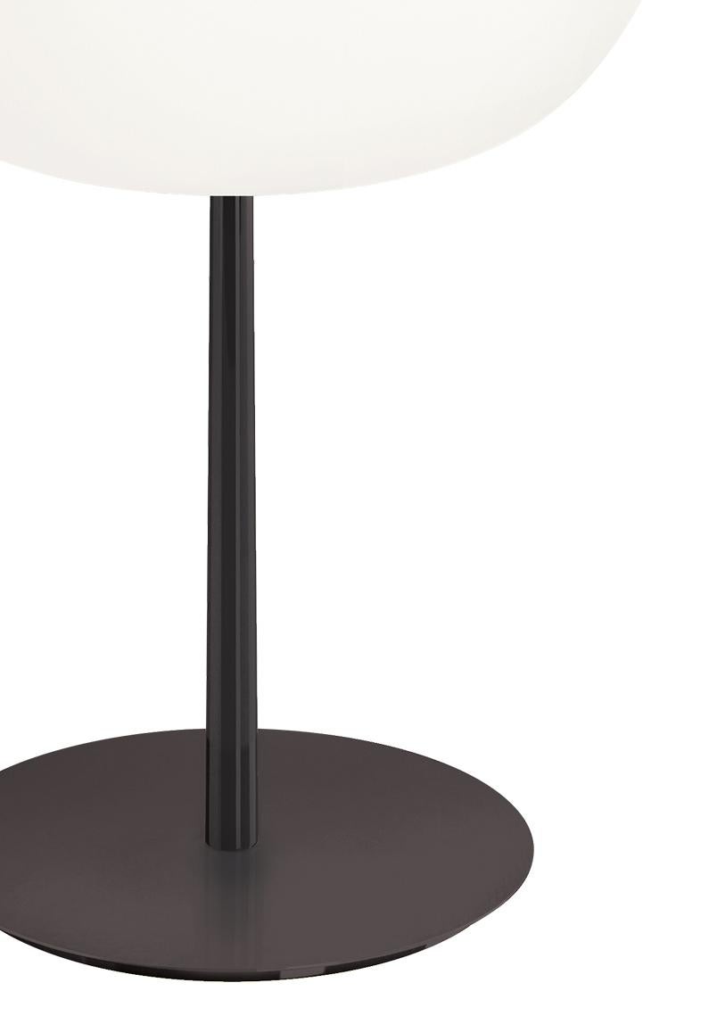 Italian 'Kushi XL' Opaline Glass and Metal Table Lamp for KDLN in Black For Sale