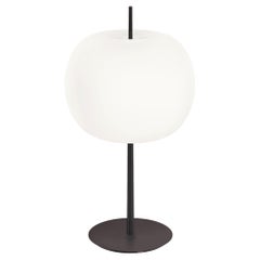 'Kushi XL' Opaline Glass and Metal Table Lamp for KDLN in Black