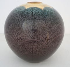 Kutani Earthenware "Nine Valleys" Satsuma Japanese Hand Painted Vase