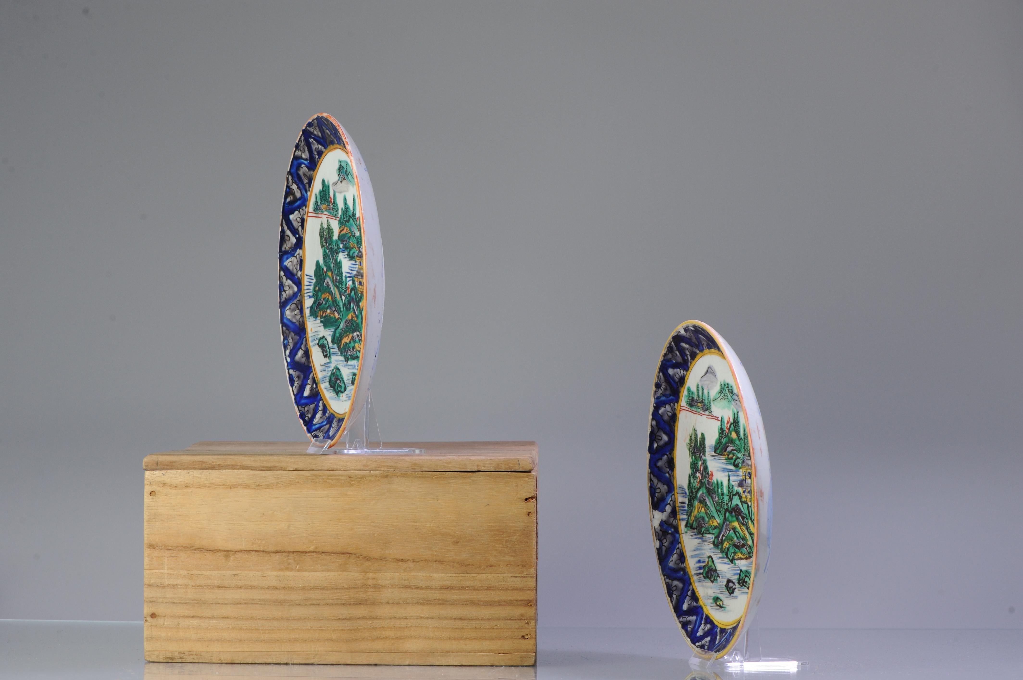 Kutani Edo Period 18th/19th Century Japanese Porcelain Dish Arita For Sale 1