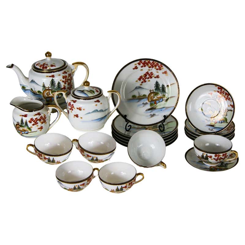 13-Piece Vintage Japanese Tea Set For Sale at 1stDibs