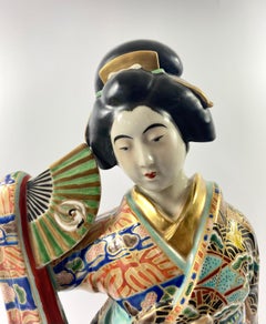 Kutani Porcelain Bijin, Japan, c. 1890, Meiji Period